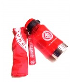 Garrafa Plástica e Inox  do S.C.Internacional 500ml + mochila saco + cordão